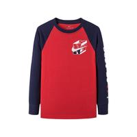 NIKE 耐克 86F791 男童拼色卫衣 学院红 110cm/S