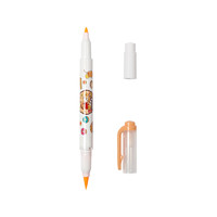 ZEBRA 斑马 Brush柔和色系列 WFT8-CS-MOR 双头荧光笔 蜡笔小新联名款 柔和橙 单支装