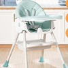 Hilibab 喜里咿 宝宝餐椅婴儿童餐桌椅可折叠便携式多功能靠背可调节吃饭学座椅 莫概绿-PRO-一键折叠-靠背可躺
