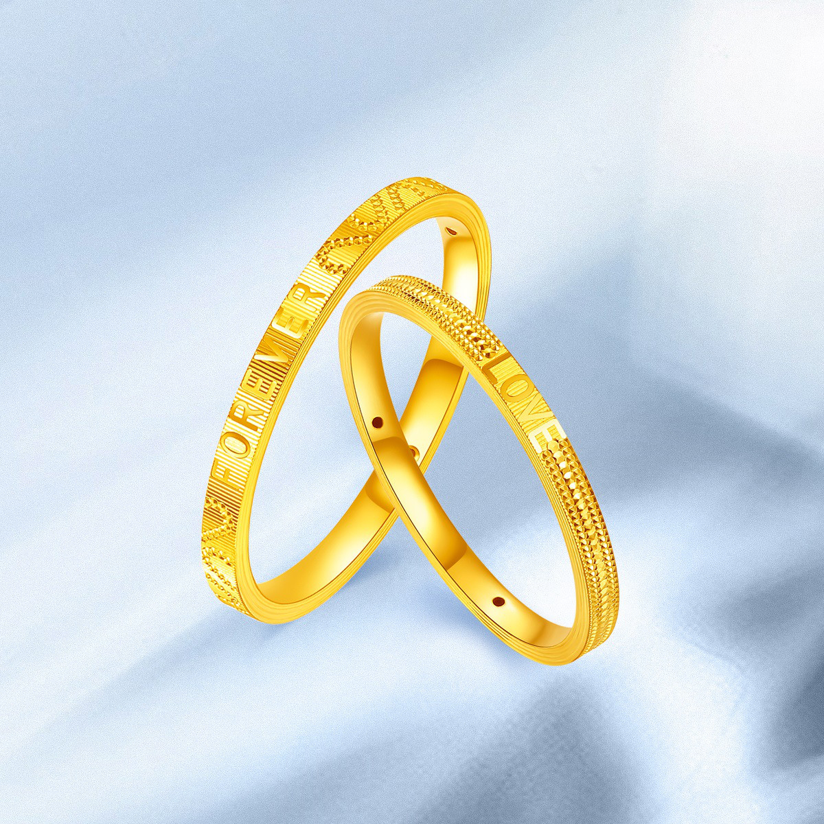 mokingran 梦金园 女士love黄金戒指 gtyjjz004