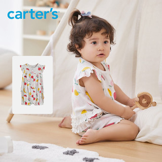 carters 婴儿夏季连体衣男女宝宝短袖短裤连身衣卡通连体衣外出服 1H512010 9M/73cm 1K535710 9M/73cm