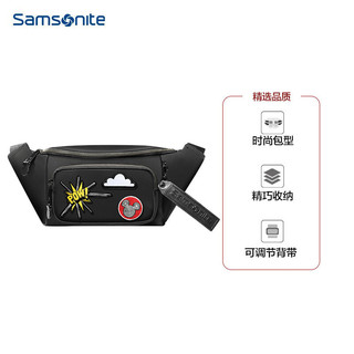 Samsonite 新秀丽 2022年上新男士胸包斜挎包时尚休闲单肩包 迪士尼 NW1*09004黑色