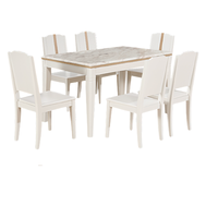 QuanU 全友 122319 实木餐桌+餐椅*6