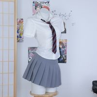 仲春二四 JK制服 收腰短袖衬衫 白色