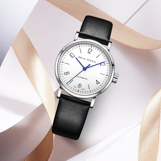 年货不打烊：海鸥 包豪斯日历 女士自动机械表 礼物 6091L