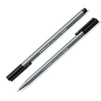 STAEDTLER 施德楼 334-9 三角杆纤维笔 黑色 单支装