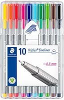 STAEDTLER 施德楼 10入三角舒写细字笔 334 SB10