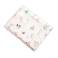 Purcotton 全棉时代 2100022141-000 婴童6层水洗沙布浴巾 旅行小河马粉 95*95cm