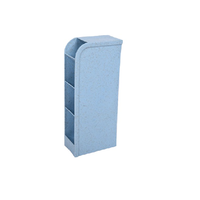 DiLe 递乐文具 2470 4格斜插笔筒 淡蓝色 单个装