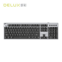 DeLUX 多彩 KS100U 有线矮轴机械键盘 104键单色背光