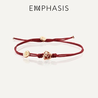 EMPHASIS Embrace「拥」系列 90789B 时尚18K玫瑰金宝石手绳 22cm