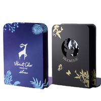 正彩 全金属书立 混色 蓝驯鹿2片+黑麋鹿2片 4片装