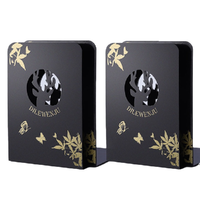 正彩 全金属书立 麋鹿 黑色 4片装