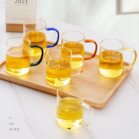 茶适 小泡茶玻璃水杯 6只装-300ML