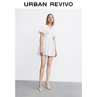 URBAN REVIVO 女士灯笼袖围腰宝藏连衣裙 YU17R7EN2001