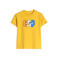 Gap 盖璞 854744 儿童印花T恤 kenlo设计师联名款 金黄色 160cm