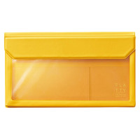 KING JIM 锦宫 FLATTY系列 5362 透明文件袋 黄色 单个装