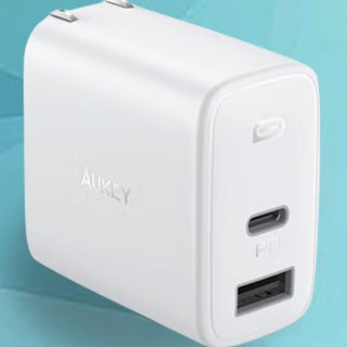 AUKEY 傲基科技 PA-F3S 手机充电器 USB-A/Type-C 32W+MFi认证 Type-C转Lightning 数据线 1.2m 白黑色