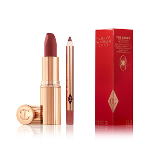 Charlotte Tilbury 吻痕完美唇妆套组口红唇线笔豆沙色4.3g套装