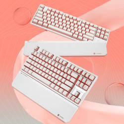 4g蓝牙 多模无线机械键盘 桃桃气泡水 凯华box流沙金轴 单光