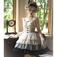 with puji 噗叽 Lolita洛丽塔 巴黎日落Jsk 超大摆流光纱连衣裙