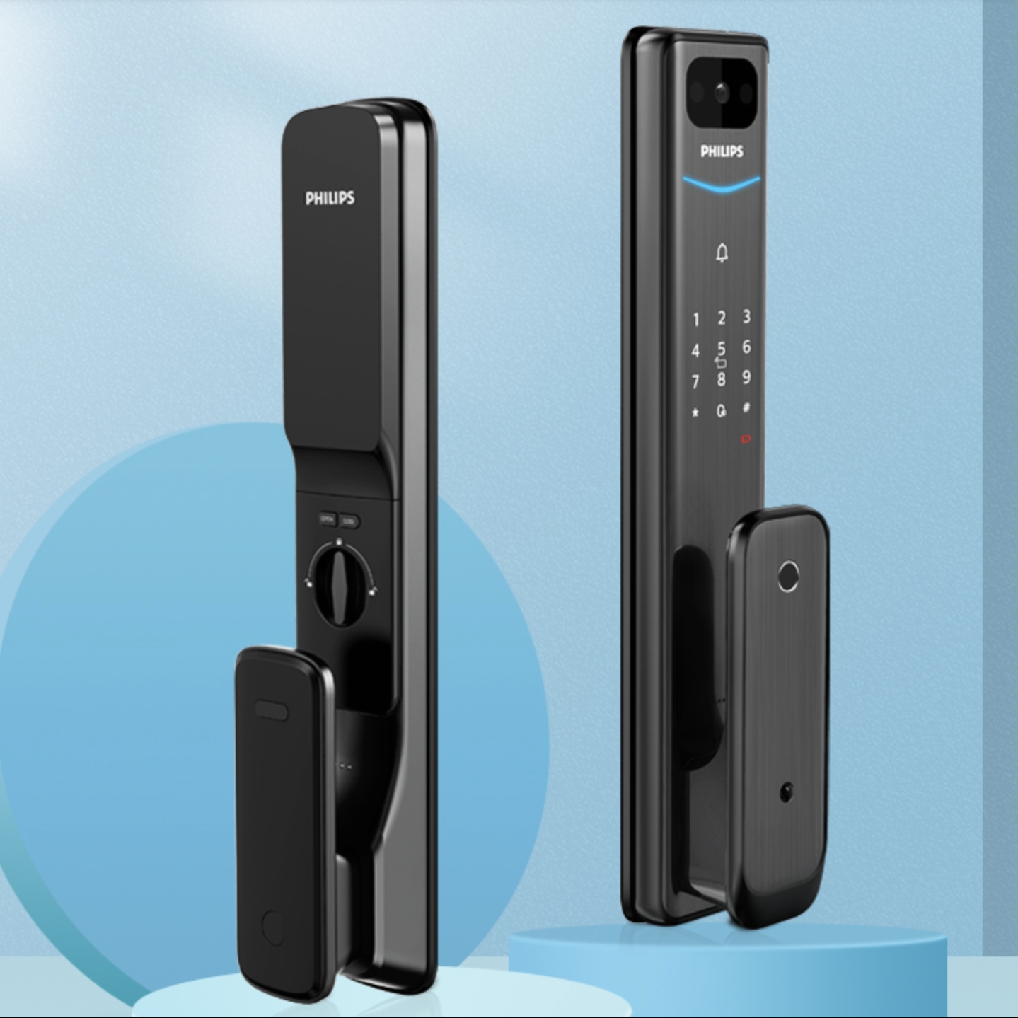 wonly王力zd135plus智能电子锁灰色右内开特能锁款