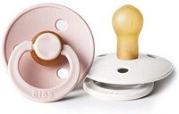 Bibs 不含 BPA 的天然橡胶婴儿安抚奶嘴 丹麦制造 2 件装 Blush/Ivory 0-6 个月