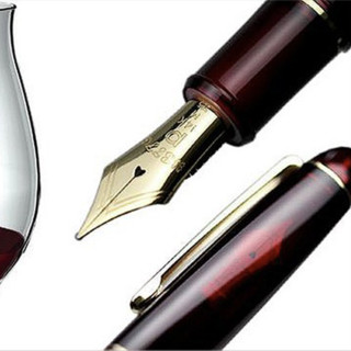 PLATINUM 白金 钢笔 3776世纪系列 PNB-18000CR 酒红色 F尖 单支装