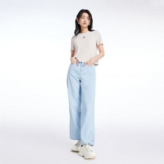 VERO MODA HIGH-T系列 女士圆领短袖T恤 322201088 淡粉色 M