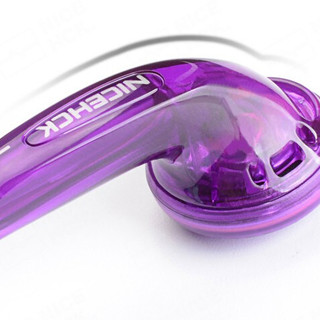 NICEHCK 无迹 带麦版 平头塞动圈有线耳机 宝石紫色 3.5mm