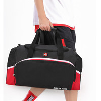十字勋章健身包男女大容量旅行包运动背包独立鞋仓行李包圆筒篮球包训练包手提桶包干湿分离游泳包旅游包 小型健身游泳包 均码