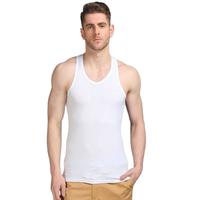 BONAS 宝娜斯 全棉男士背心 白1+浅麻灰1 XL