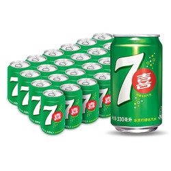 7-Up 七喜 柠檬味碳酸汽水 330ml*24罐