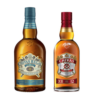 CHIVAS 芝华士 日式水楢700ml+12年500ml 英国原装进口 威士忌 洋酒