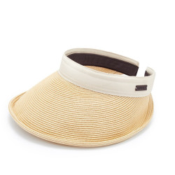 省75元 遮脸帽子 Uvno 防晒帽女春秋空顶编织遮阳帽遮脸防紫外线百搭休闲旅游太阳帽子夏织带草编帽檐米白均码 可调节 多少钱 什么值得买