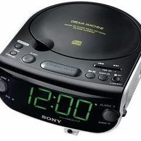 SONY 索尼 ICF-CD815 AM/FM 立体声 CD 时钟收音机，带双闹钟（制造商已停产）