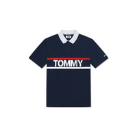 TOMMY HILFIGER Tommy 男装潮流休闲棉质撞色字母LOGO短袖POLO衫DM0DM08215