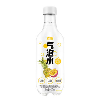 yineng 依能 鲜汽 苏打水汽水 无糖0脂肪 气泡水饮料  300ml*6瓶 冷藏风味更佳 百香果凤梨味