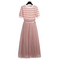 La Chapelle 女士网纱半身裙两件套 LXQZ0226