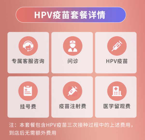 HPV疫苗【全国预约】9价/4价HPV疫苗代订预约服务套餐