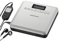 欧姆电机 AudioComm 便携式CD播放机 支持MP3 CDP-400N 03-7240 OHM 银色 宽140×高29×深140毫米