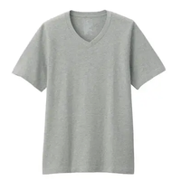 MUJI 無印良品 男士圆领短袖T恤 ABA02A0S 灰色 M