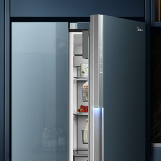 Midea 美的 净味系列 BCD-600WKGPZMA(E) 风冷对开门冰箱 600L 莫奈蓝