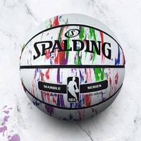 抖音超值购：SPALDING 斯伯丁 大理石印花系列 7号橡胶篮球 83-636Y