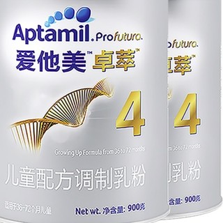 Aptamil 爱他美 卓萃系列 白金版 儿童奶粉 国行版 4段 900g*2罐