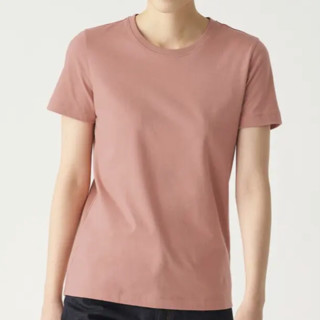 MUJI 無印良品 女士圆领短袖T恤 BBA01A0S 粉红色 M