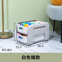 聚可爱 办公室包包收纳神器桌下置物架工位储物筐家用移动放书包架子 黄色带轮款（不可叠加） 白色矮款