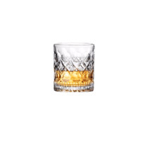 TiaNXI 天喜 TBL190 威士忌酒杯+不锈钢冰块 雕花款 280ml*4+4粒