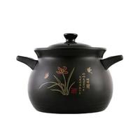 BANGQI CERAMIC 帮企陶瓷 炖锅(22cm、6L、陶瓷、兰花)