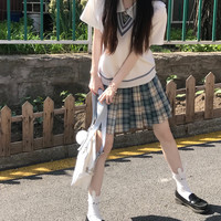 babyblue嬰兒藍 JK制服 夏日盐盐 女士百褶裙
